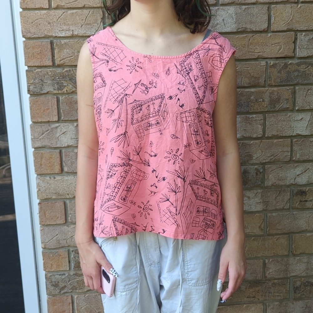Orange Hemp Tank Top